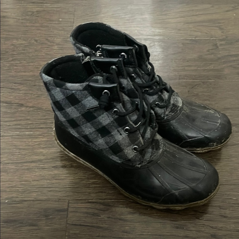 Sperry Black and Gray Women's Boots